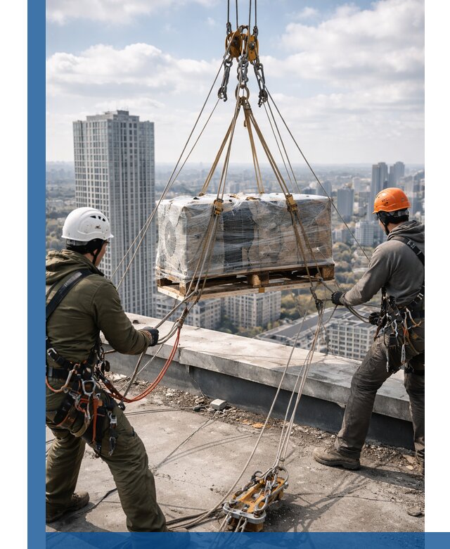 Подъем и монтаж крупногабаритных грузов на крышу в Нижнем Тагиле
