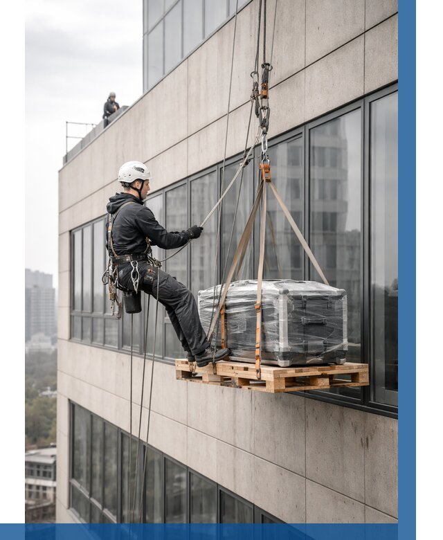 Спуск груза по фасаду в Нижнем Тагиле от 3643 р. | ВЫСОТНИК-Нжн