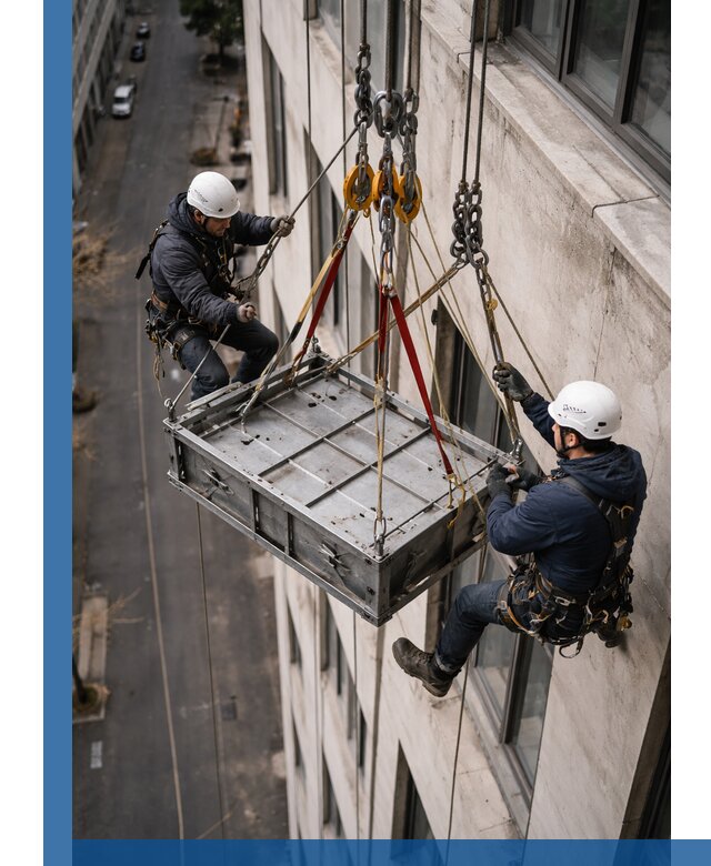 Спуск и подъем грузов по фасаду в Нижнем Тагиле для зданий
