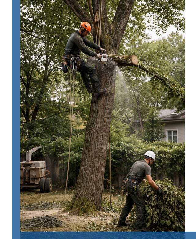 Кронирование деревьев в Нижнем Тагиле, безопасная высотная обрезка