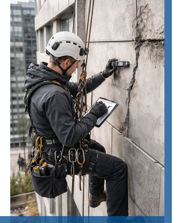 Обследование фасада альпинистами в Нижнем Тагиле от 125 р. | ВЫСОТНИК-Нжн