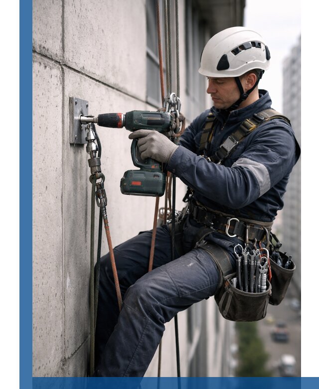 Установка анкерных точек для высотных работ в Нижнем Тагиле